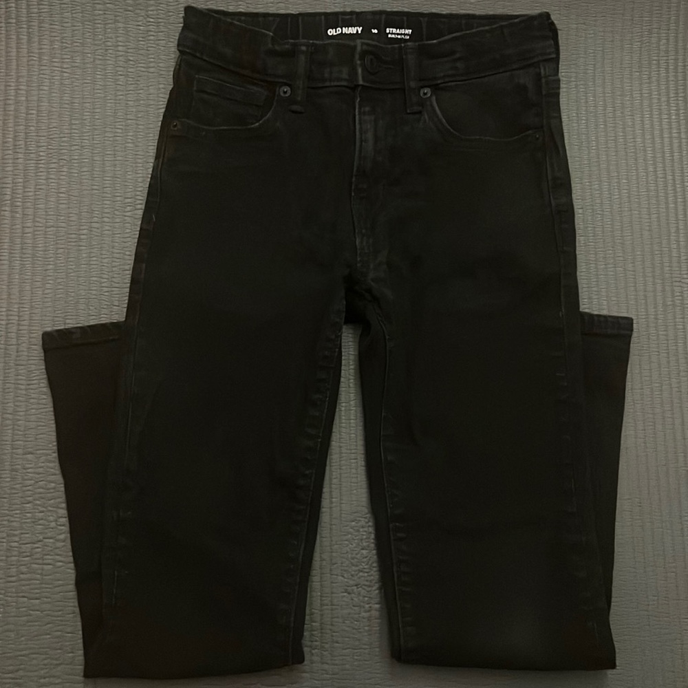 Old Navy Straight Leg Black Jeans Sz 10